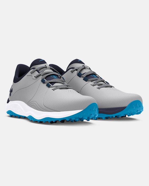 Men's UA Drive Pro Spikeless Wide Golf Shoes in Gray image number 3